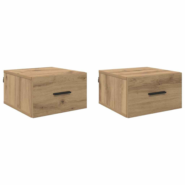 Dulap de noapte 2 pcs stejar artizanal 35 x 35 x 20 cm - WALTI WALTI
