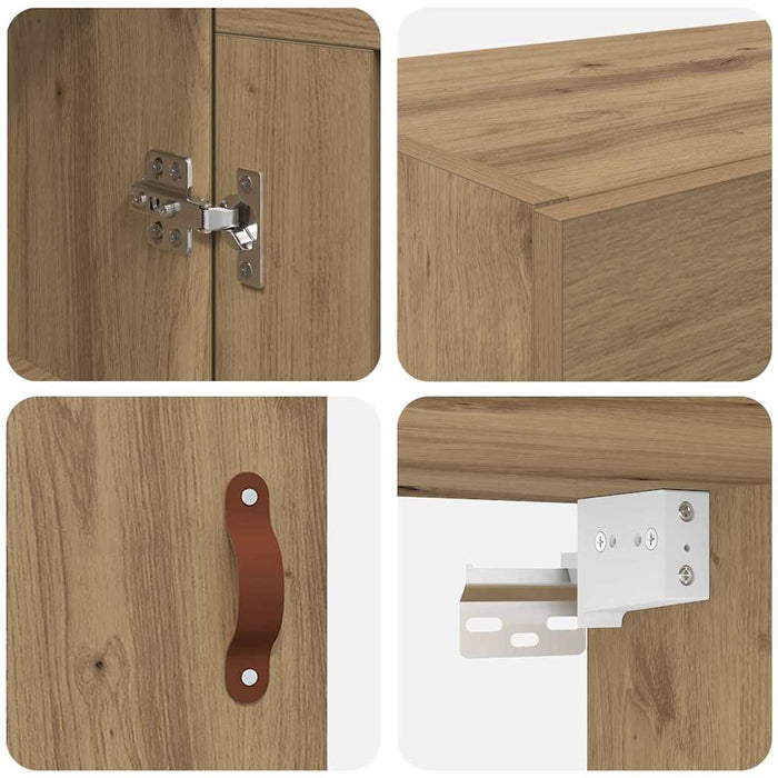 Dulap montat pe perete Stejar Artizanal 69,5 x 34 x 90 cm - WALTI WALTI
