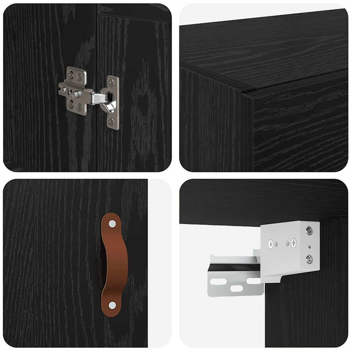 Dulap montat pe perete Stejar Negru 69,5 x 34 x 90 cm - WALTI WALTI