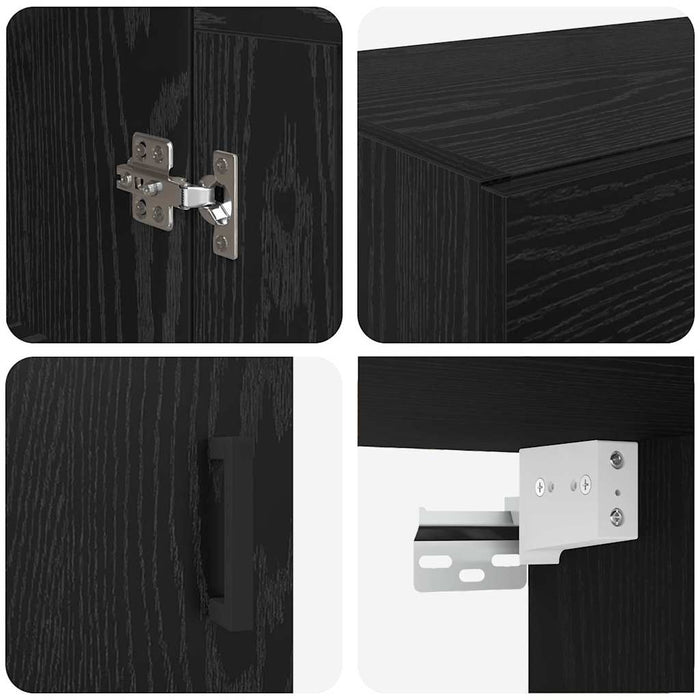Dulap montat pe perete Stejar Negru 69,5 x 34 x 90 cm - WALTI WALTI