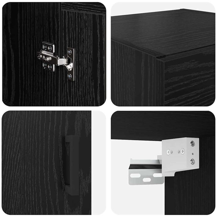Dulap montat pe perete Stejar Negru 34,5 x 34 x 90 cm - WALTI WALTI