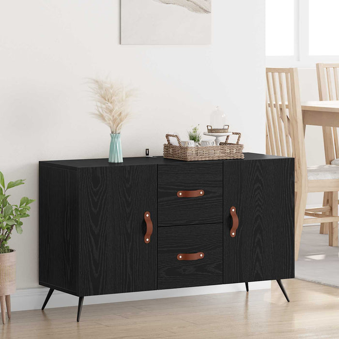 Bufet cu sertar Stejar Negru 100 x 36 x 60 cm Lemn compozit - WALTI WALTI