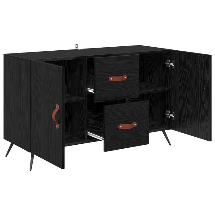 Bufet cu sertar Stejar Negru 100 x 36 x 60 cm Lemn compozit - WALTI WALTI