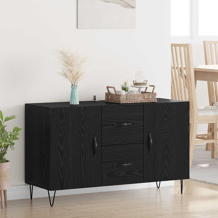Bufet cu sertar Stejar Negru 100 x 36 x 60 cm Lemn compozit - WALTI WALTI