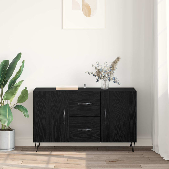 Bufet cu sertar Stejar Negru 100 x 36 x 60 cm Lemn compozit - WALTI WALTI