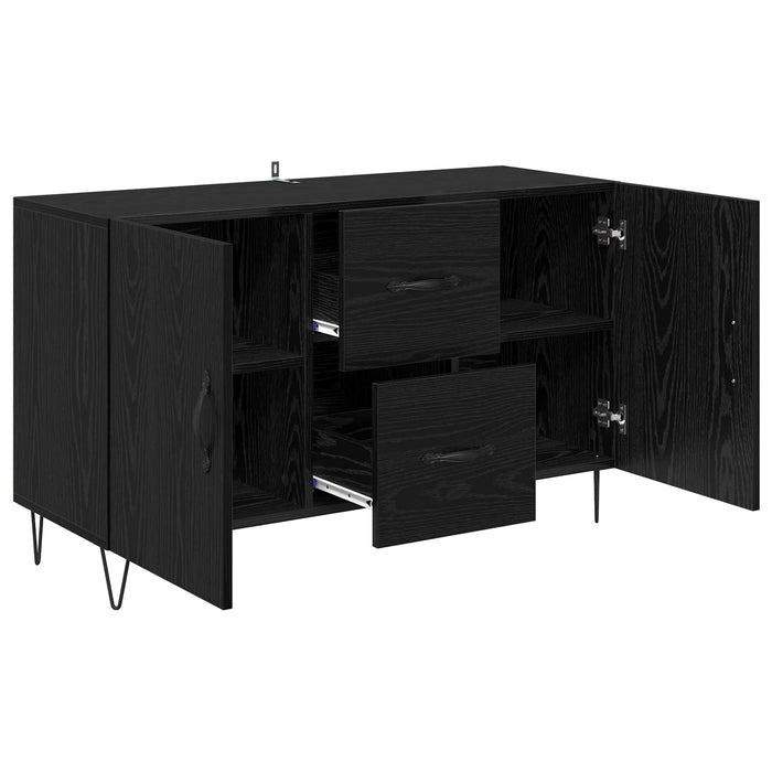 Bufet cu sertar Stejar Negru 100 x 36 x 60 cm Lemn compozit - WALTI WALTI