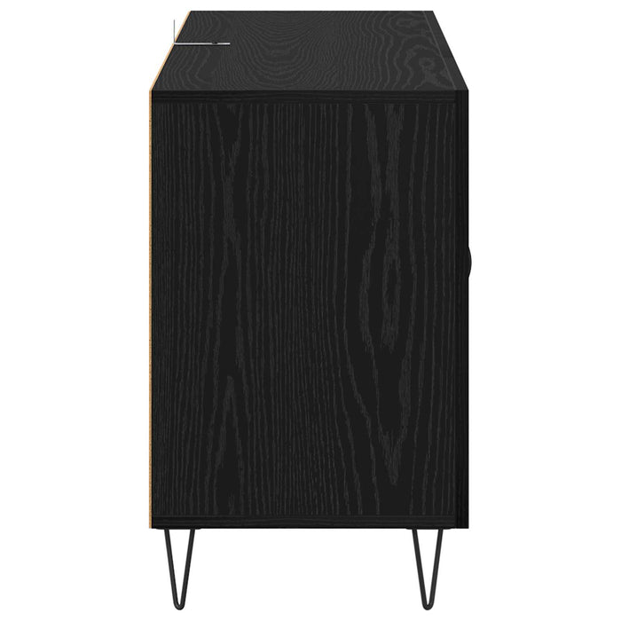 Bufet cu sertar Stejar Negru 100 x 36 x 60 cm Lemn compozit - WALTI WALTI
