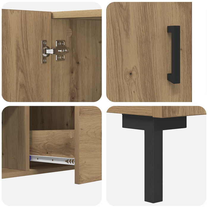 Bufet Stejar Artizanal 100 x 36 x 60 cm Lemn compozit WALTI