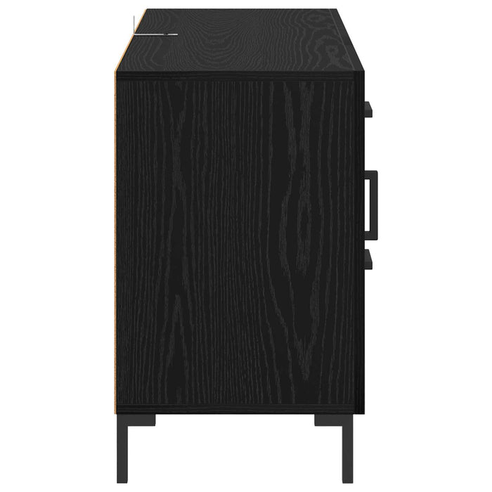 Bufet cu sertar Stejar Negru 100 x 36 x 60 cm Lemn compozit - WALTI WALTI