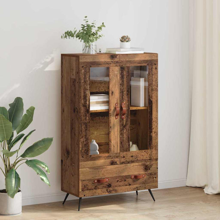 Bufet Lemn Vechi 69,5 x 31 x 115 cm Lemn Stratificat și Sticlă - WALTI WALTI