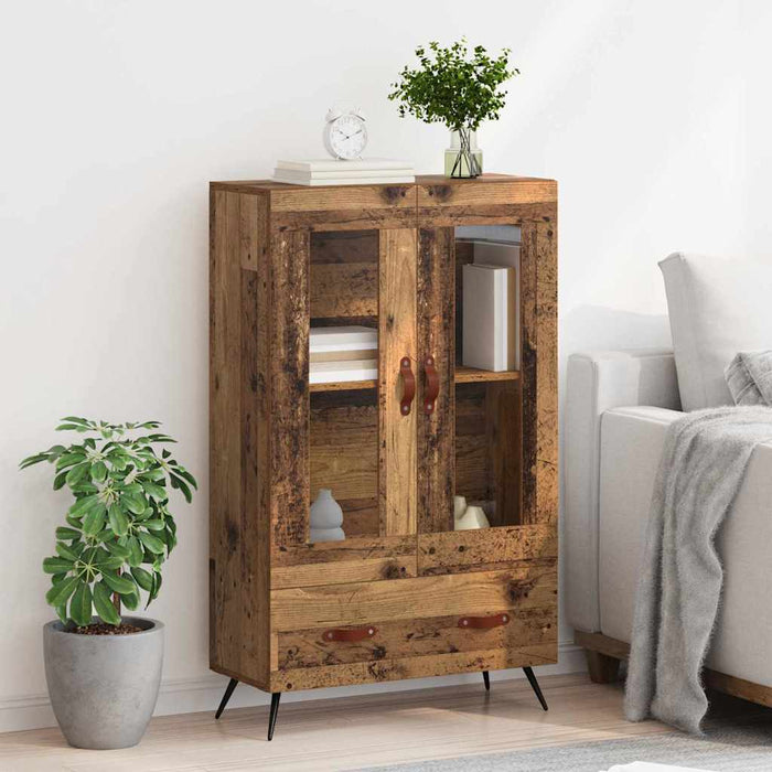 Bufet Lemn Vechi 69,5 x 31 x 115 cm Lemn Stratificat și Sticlă - WALTI WALTI