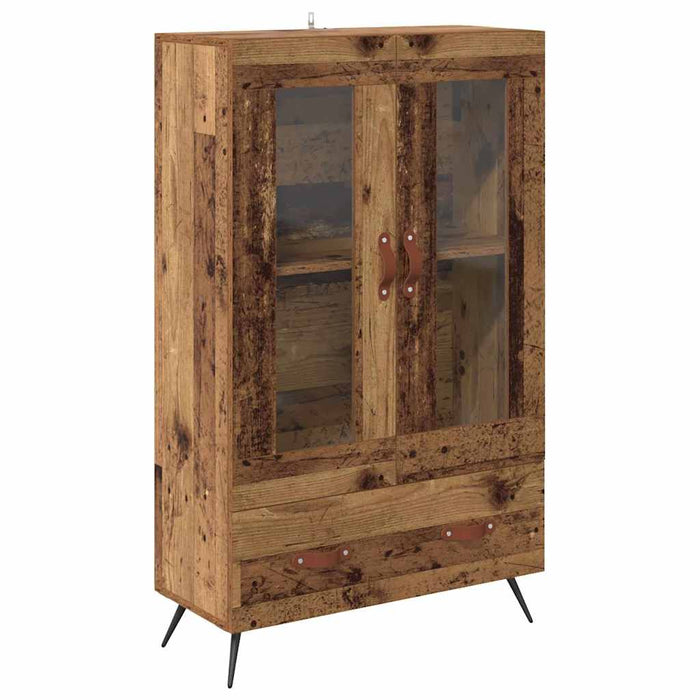 Bufet Lemn Vechi 69,5 x 31 x 115 cm Lemn Stratificat și Sticlă - WALTI WALTI