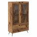 Bufet Lemn Vechi 69,5 x 31 x 115 cm Lemn Stratificat și Sticlă - WALTI WALTI