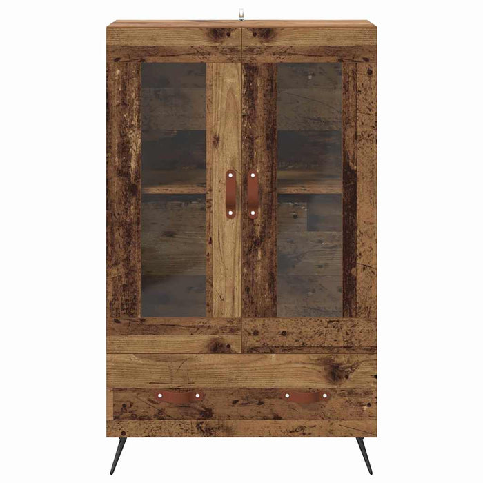 Bufet Lemn Vechi 69,5 x 31 x 115 cm Lemn Stratificat și Sticlă - WALTI WALTI
