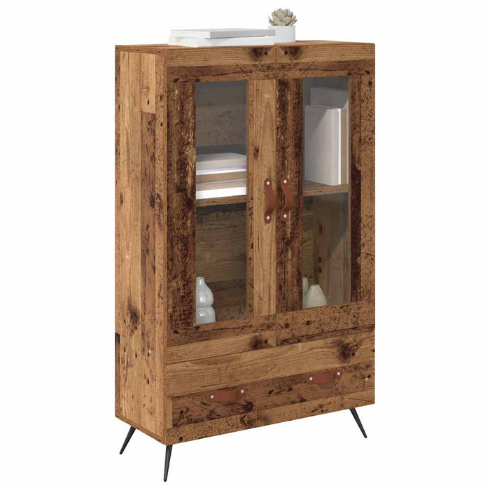 Bufet Lemn Vechi 69,5 x 31 x 115 cm Lemn Stratificat și Sticlă - WALTI WALTI