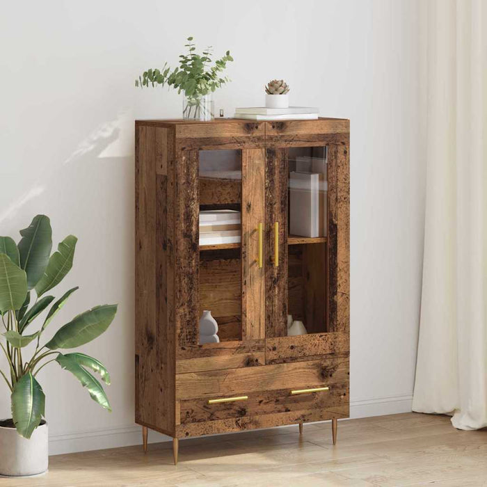 Bufet Lemn Vechi 69,5 x 31 x 115 cm Lemn Stratificat și Sticlă - WALTI WALTI