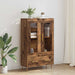 Bufet Lemn Vechi 69,5 x 31 x 115 cm Lemn Stratificat și Sticlă - WALTI WALTI