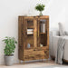 Bufet Lemn Vechi 69,5 x 31 x 115 cm Lemn Stratificat și Sticlă - WALTI WALTI