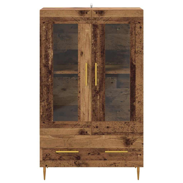 Bufet Lemn Vechi 69,5 x 31 x 115 cm Lemn Stratificat și Sticlă - WALTI WALTI