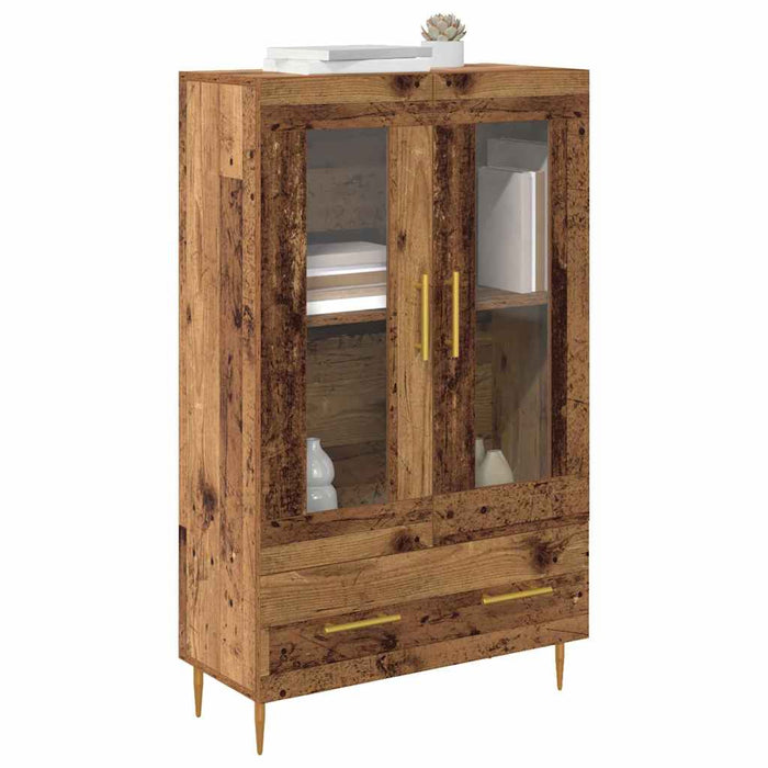 Bufet Lemn Vechi 69,5 x 31 x 115 cm Lemn Stratificat și Sticlă - WALTI WALTI