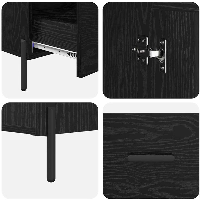 Bufet Corona Stejar Negru 69,5 x 31 x 115 cm Lemn compozit - WALTI WALTI