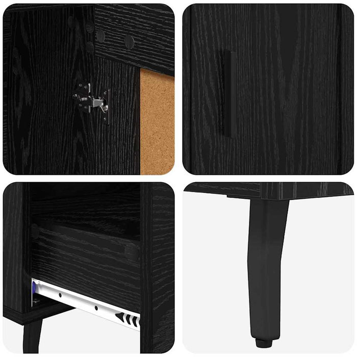 Bufet cu sertar Stejar Negru 69,5 x 31 x 115 cm Lemn compozit - WALTI WALTI
