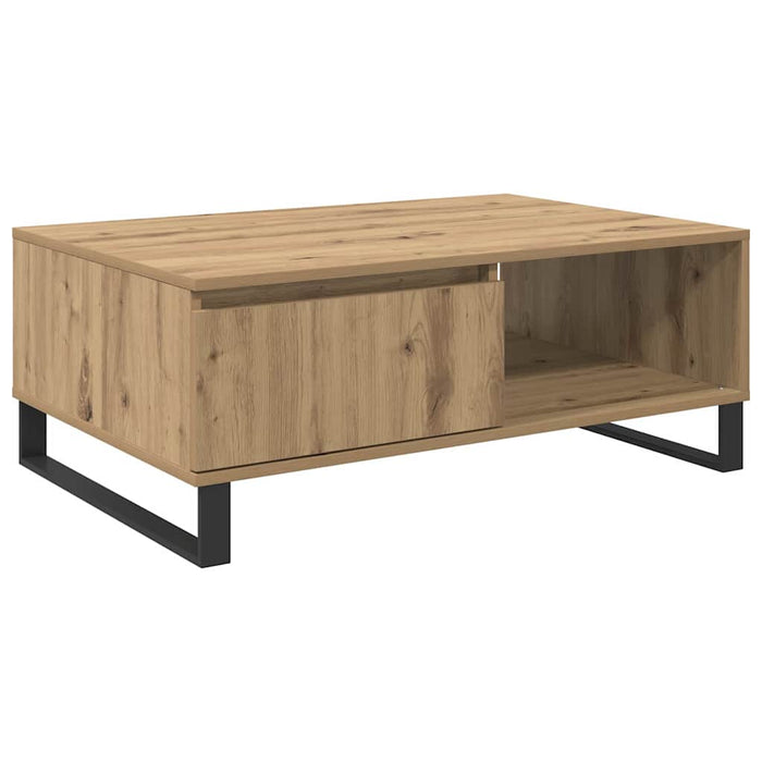 Masă de cafea Stejar Artizanal 90 x 60 x 35 cm Lemn compozit - WALTI WALTI