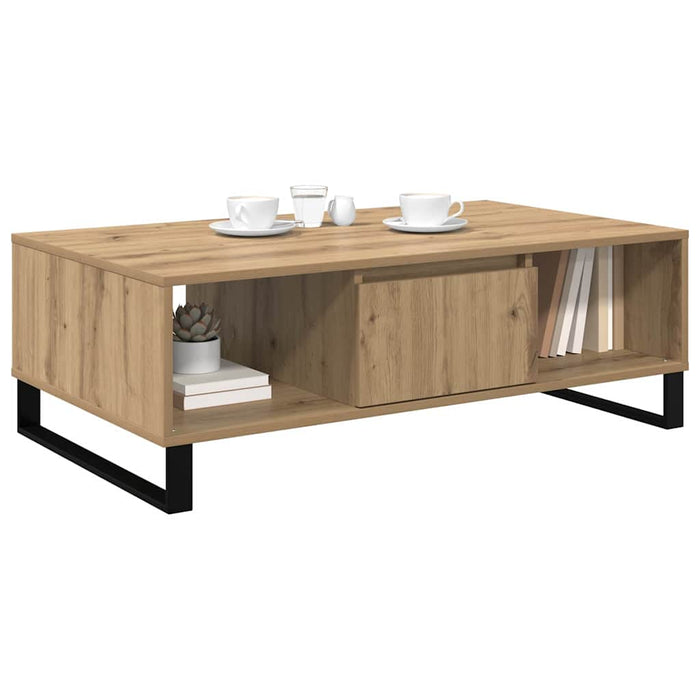 Masă de cafea Stejar Artizanal 104 x 60 x 35 cm Lemn compozit - WALTI WALTI