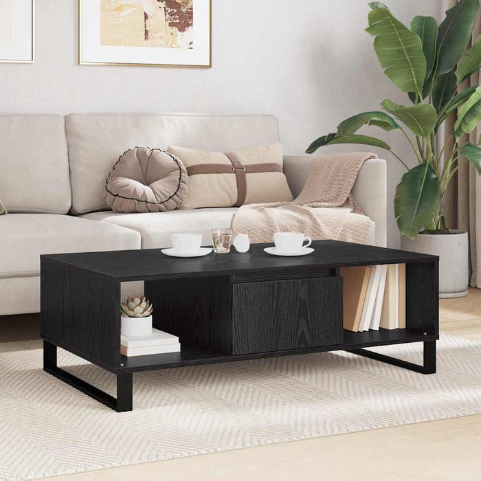 Masă de cafea Stejar Negru 104 x 60 x 35 cm Lemn compozit - WALTI WALTI