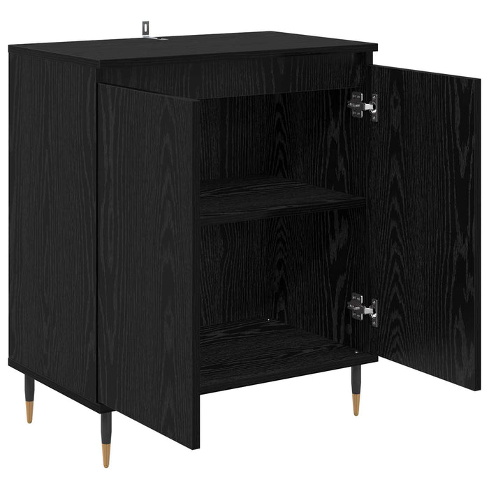 Bufet Stejar Negru 60 x 35 x 70 cm Lemn compozit - WALTI WALTI