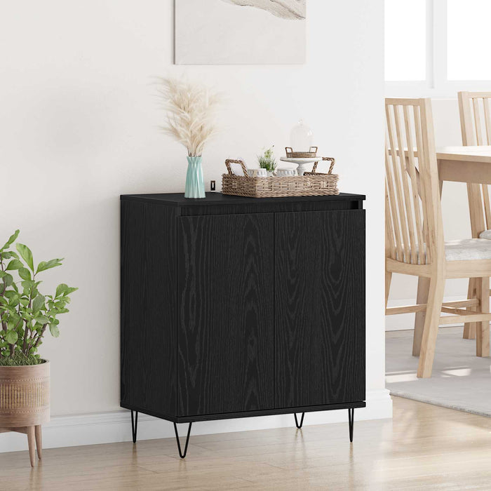 Bufet Stejar Negru 60 x 35 x 70 cm Lemn compozit - WALTI WALTI