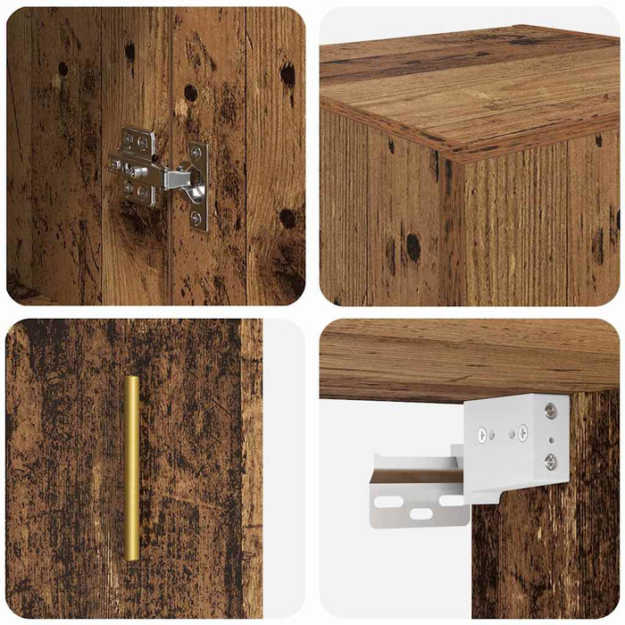 Dulap montat pe perete Lemn Vechi 34,5 x 34 x 90 cm - WALTI WALTI