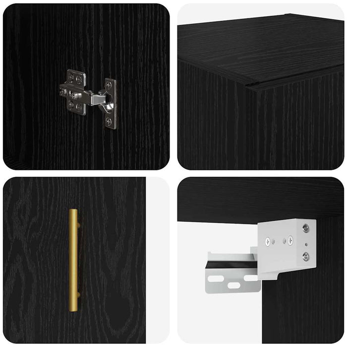 Dulap montat pe perete Stejar Negru 34,5 x 34 x 90 cm - WALTI WALTI