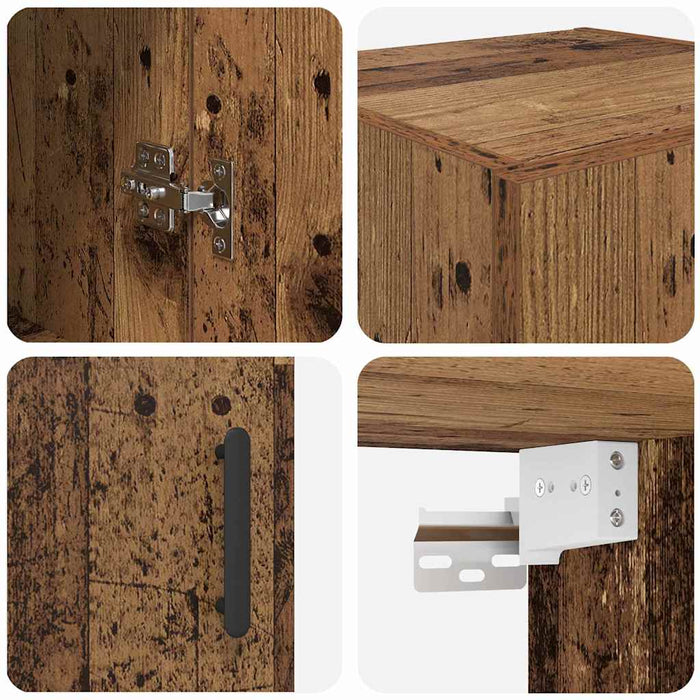 Dulap montat pe perete Lemn Vechi 34,5 x 34 x 90 cm - WALTI WALTI