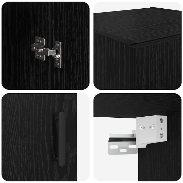 Dulap montat pe perete Stejar Negru 34,5 x 34 x 90 cm - WALTI WALTI