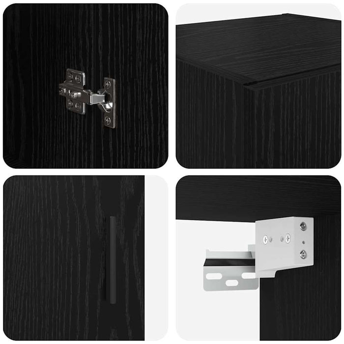 Dulap montat pe perete Stejar Negru 34,5 x 34 x 90 cm - WALTI WALTI