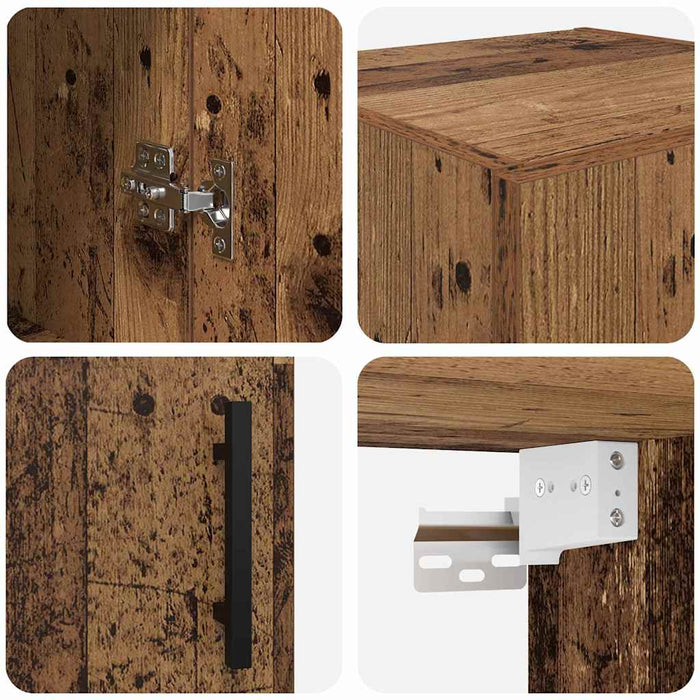 Dulap montat pe perete Lemn Vechi 34,5 x 34 x 90 cm - WALTI WALTI