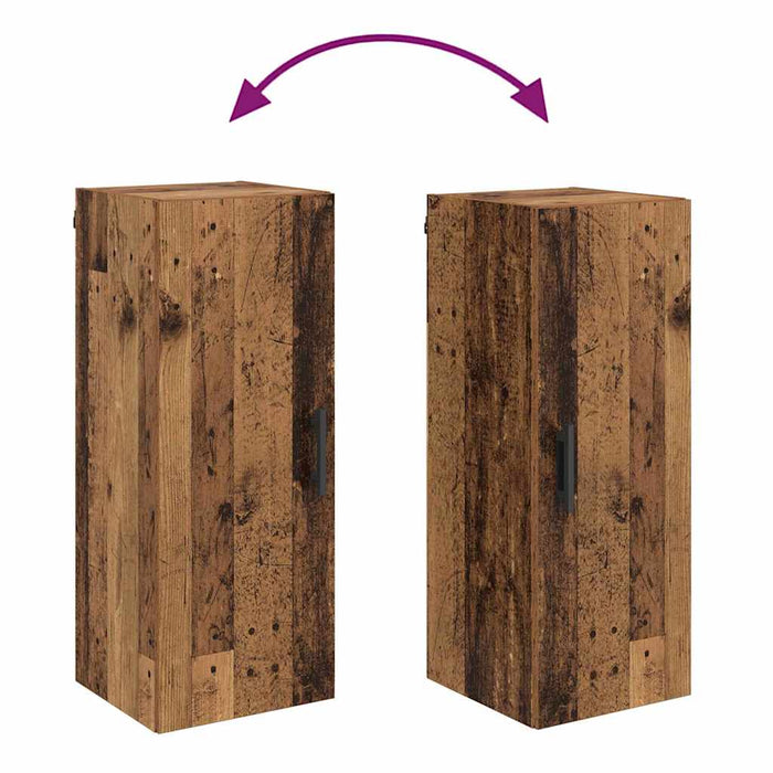 Dulap montat pe perete Lemn Vechi 34,5 x 34 x 90 cm - WALTI WALTI