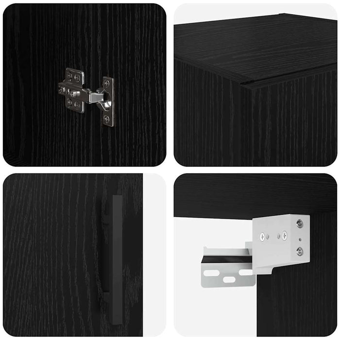 Dulap montat pe perete Stejar Negru 34,5 x 34 x 90 cm - WALTI WALTI