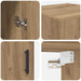 Dulap montat pe perete Stejar Artizanal 34,5 x 34 x 90 cm - WALTI WALTI