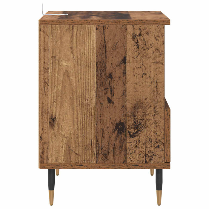 Dulap de noapte Lemn vechi 40 x 35 x 50 cm Lemn compozit - WALTI WALTI