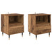 Dulap de noapte 2 pcs Lemn vechi 40 x 35 x 50 cm Lemn compozit - WALTI WALTI