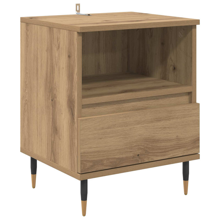 Dulap de noapte Stejar Artizanal 40 x 35 x 50 cm Lemn compozit WALTI