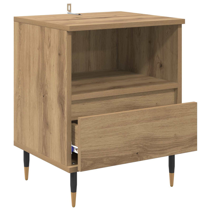 Dulap de noapte Stejar Artizanal 40 x 35 x 50 cm Lemn compozit WALTI