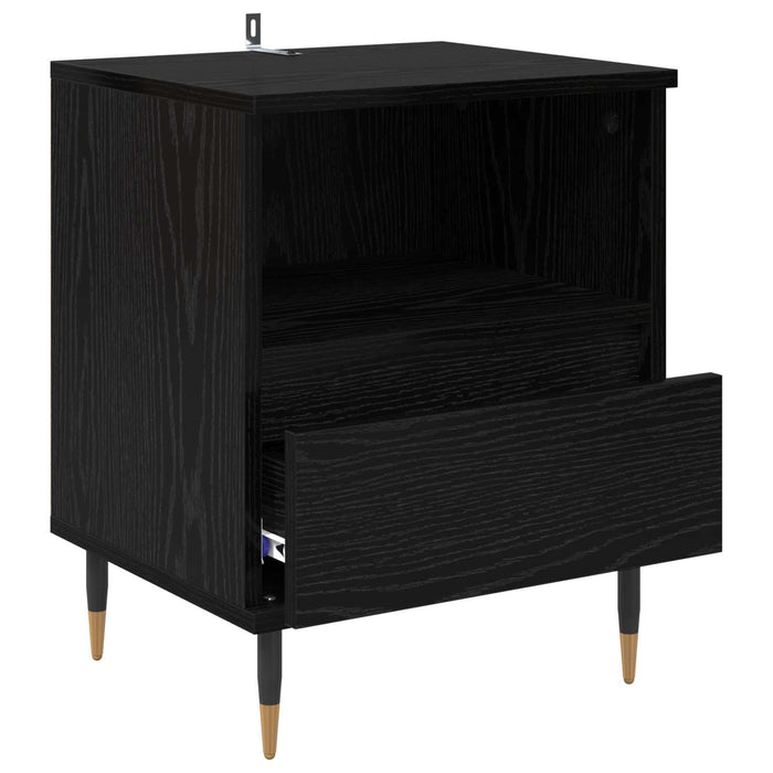 Dulap de noapte cu sertar 2 pcs Stejar Negru 40 x 35 x 50 cm - WALTI WALTI