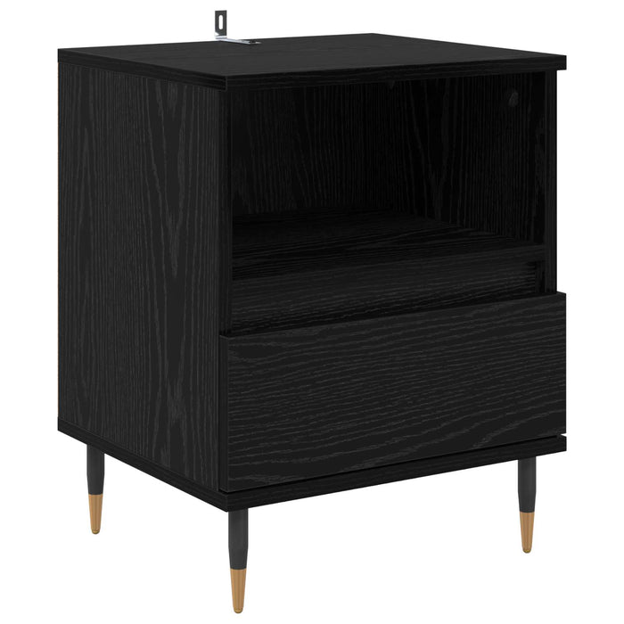 Dulap de noapte cu sertar 2 pcs Stejar Negru 40 x 35 x 50 cm - WALTI WALTI