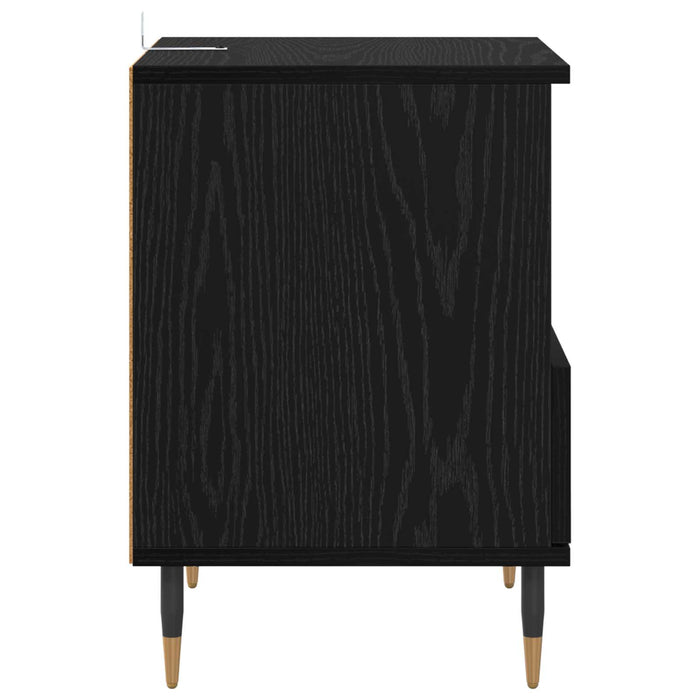 Dulap de noapte cu sertar 2 pcs Stejar Negru 40 x 35 x 50 cm - WALTI WALTI