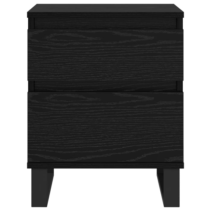 Dulap de noapte Stejar Negru 40 x 35 x 50 cm Lemn compozit WALTI
