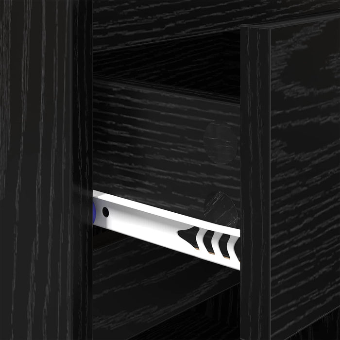 Dulap de noapte cu sertar 2 pcs Stejar Negru 40 x 35 x 50 cm WALTI