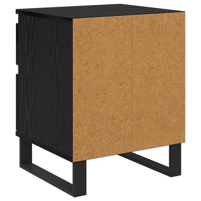 Dulap de noapte cu sertar 2 pcs Stejar Negru 40 x 35 x 50 cm WALTI